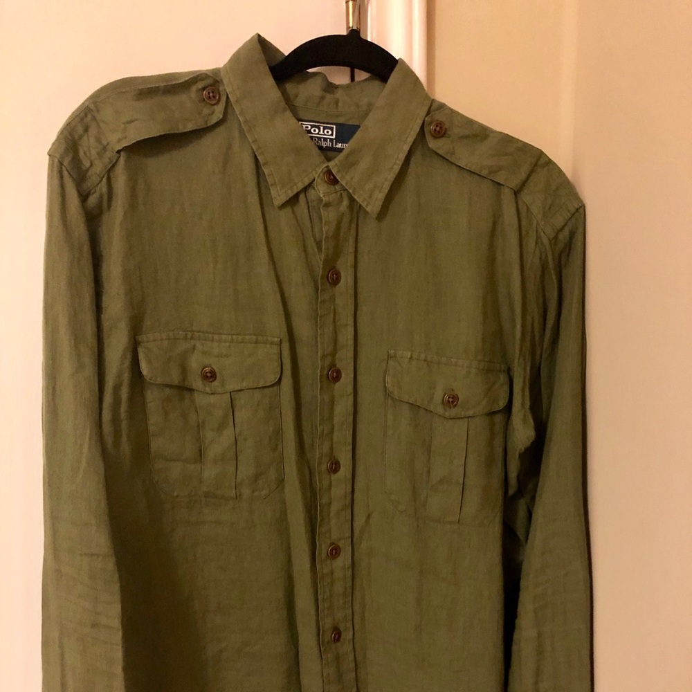 Men’s linen polo shirt